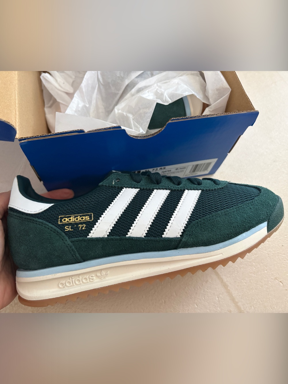 NWT Adidas SL 72 Green Athletic Sneakers